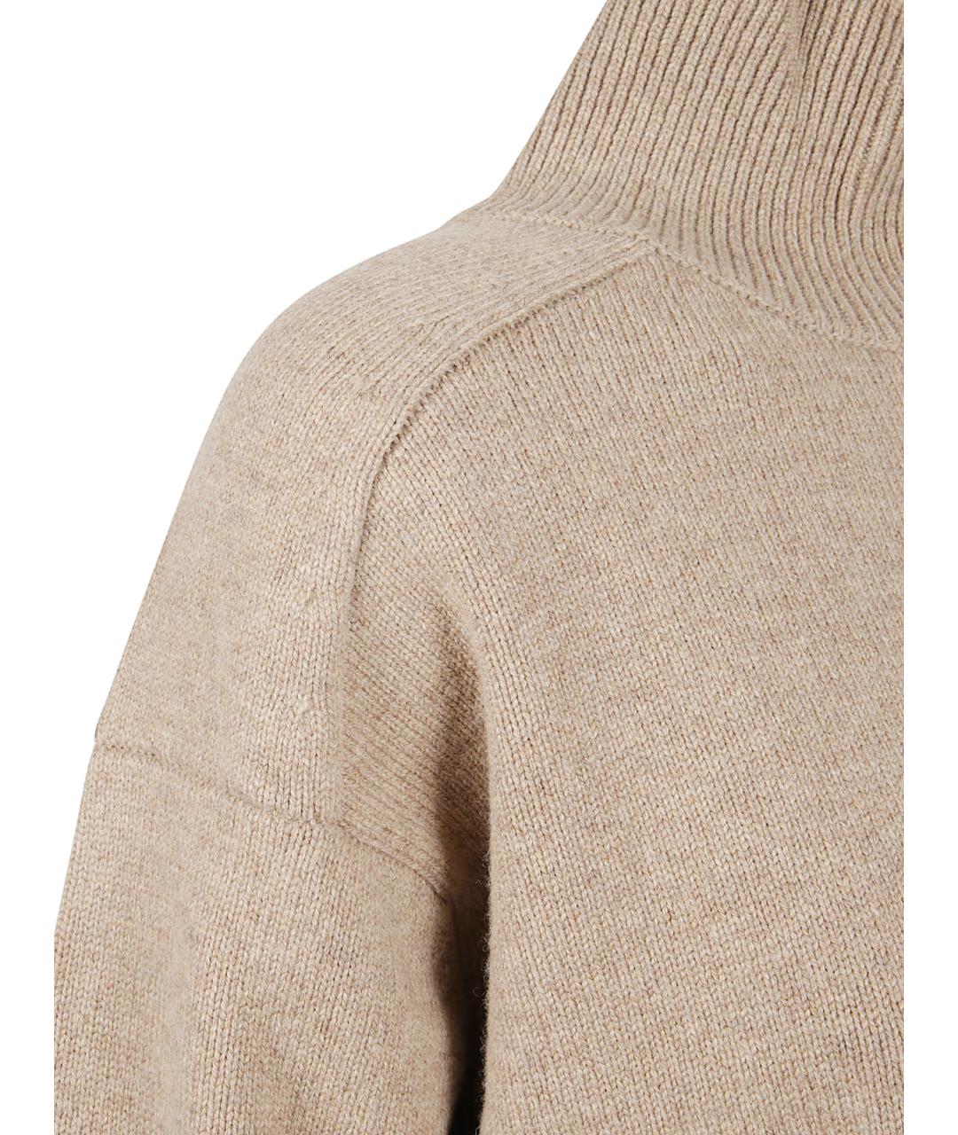 TORY BURCH Бежевый шерстяной джемпер / свитер, фото 2