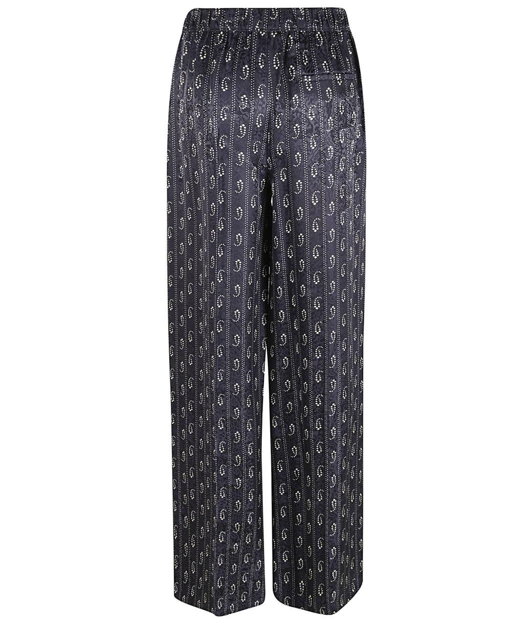 TORY BURCH Синие вискозные прямые брюки, фото 3