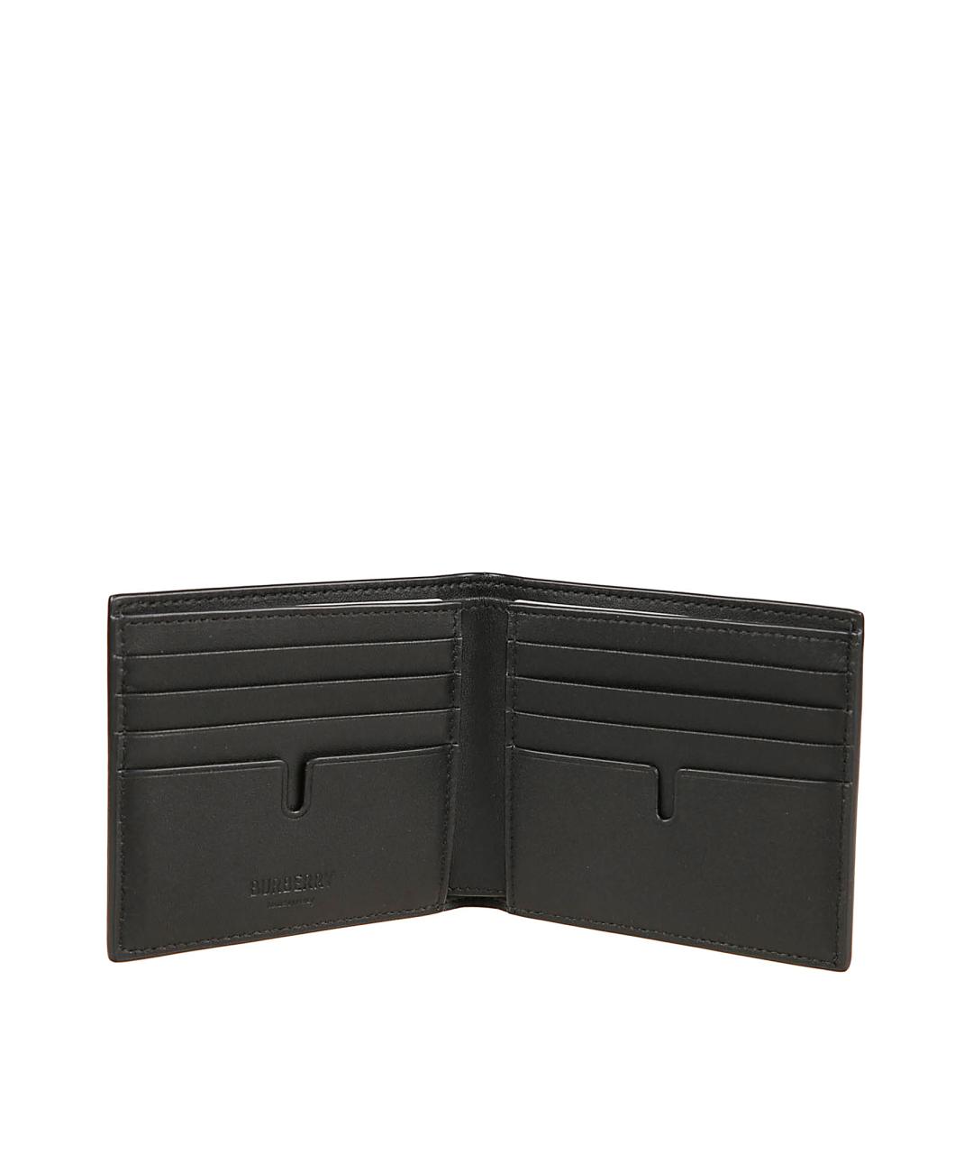 BURBERRY Черный кожаный кошелек, фото 3