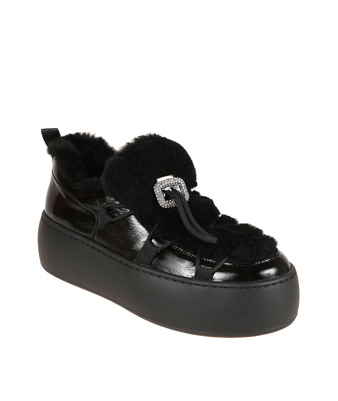 ROGER VIVIER Черные кожаные кеды, фото 2