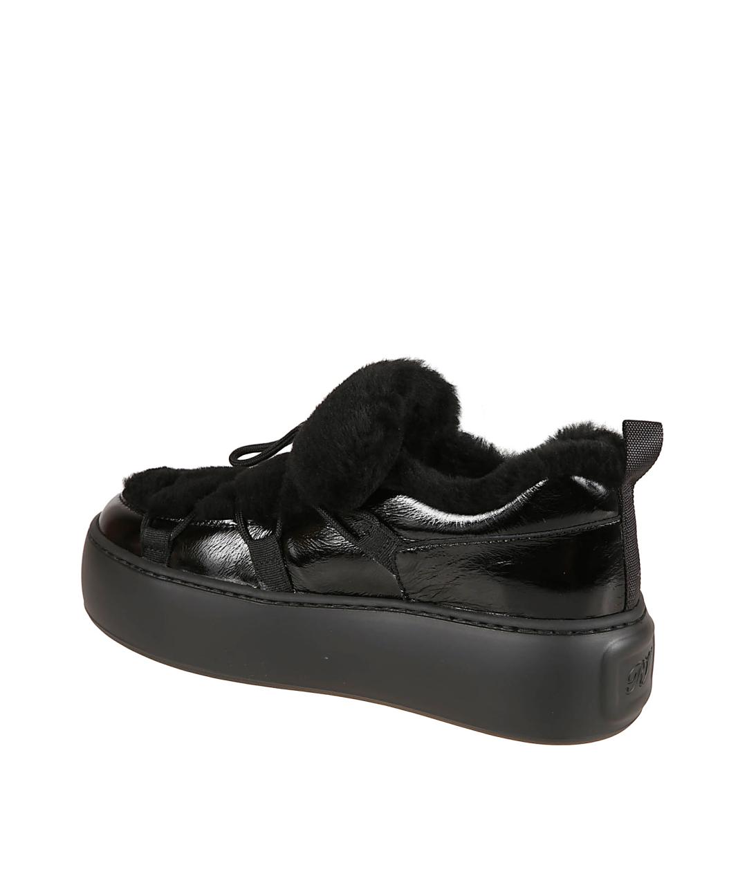 ROGER VIVIER Черные кожаные кеды, фото 3