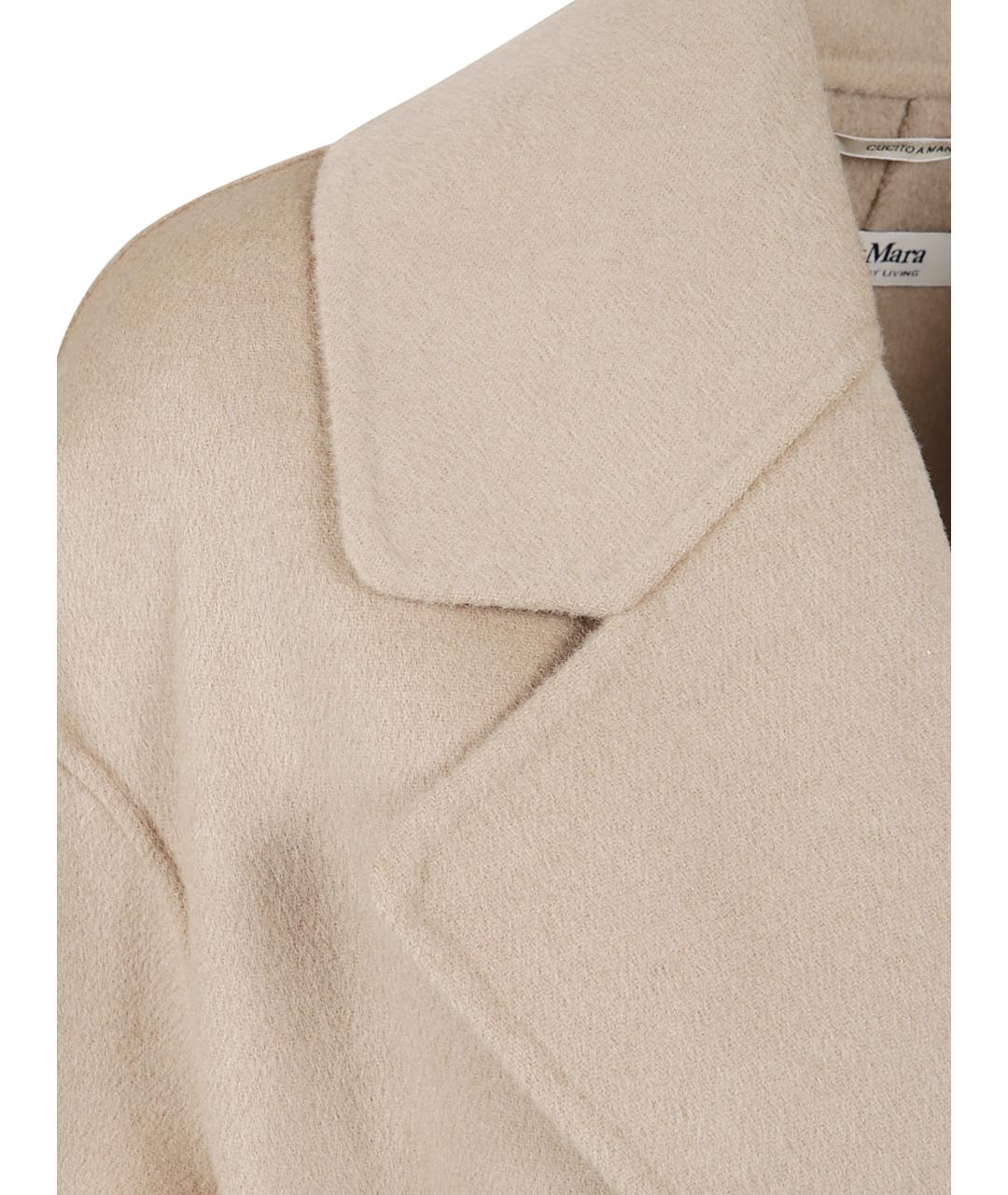 'S MAX MARA Бежевое шерстяное пальто, фото 2