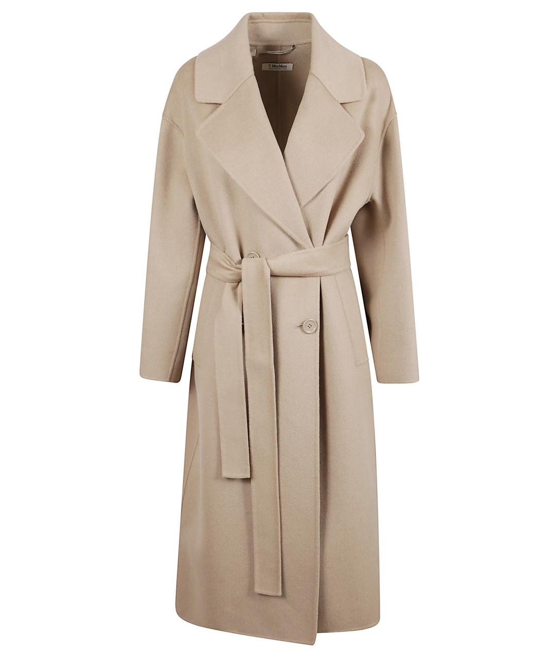 'S MAX MARA Бежевое шерстяное пальто, фото 1