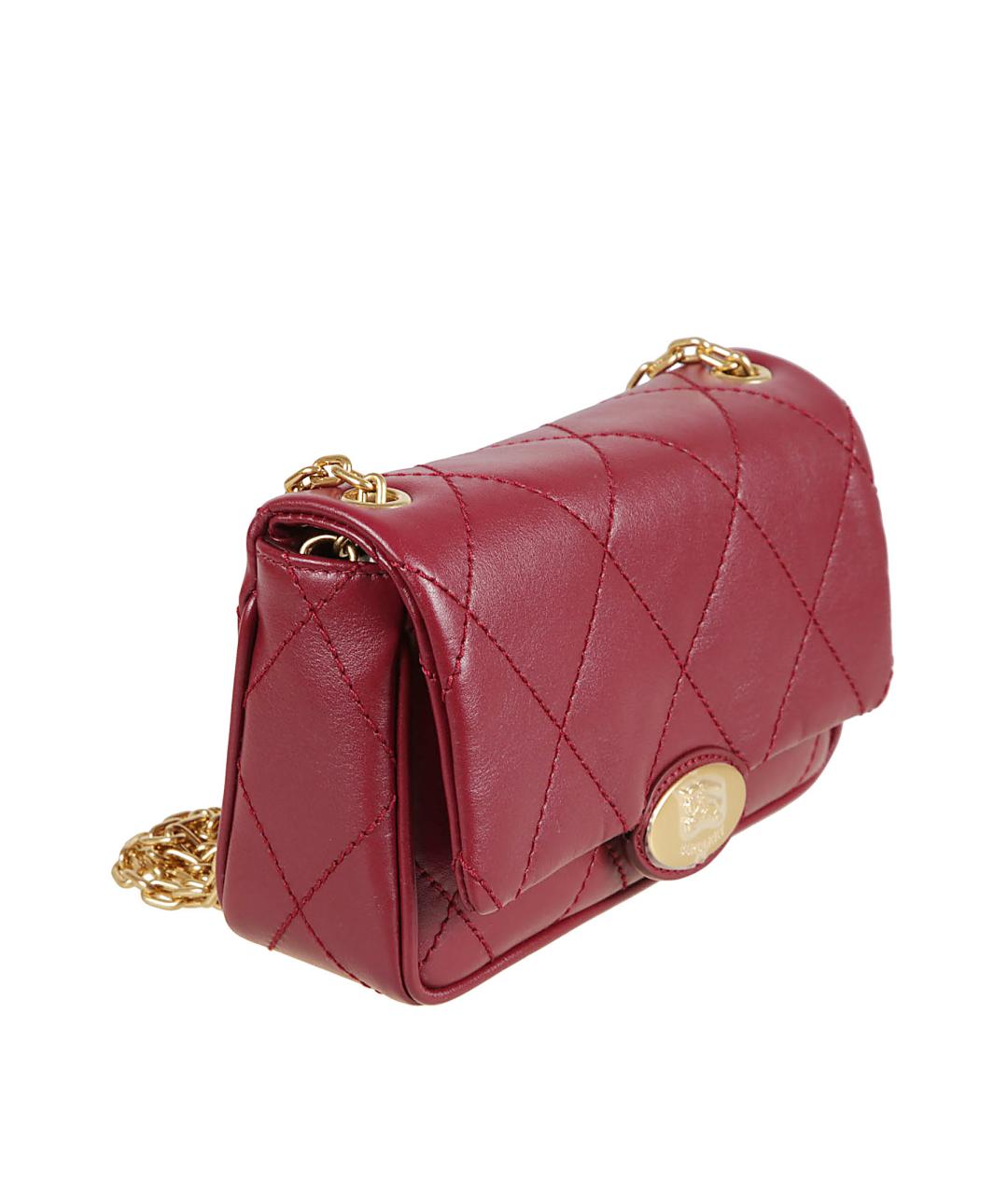 BURBERRY Красная кожаная сумка через плечо, фото 3