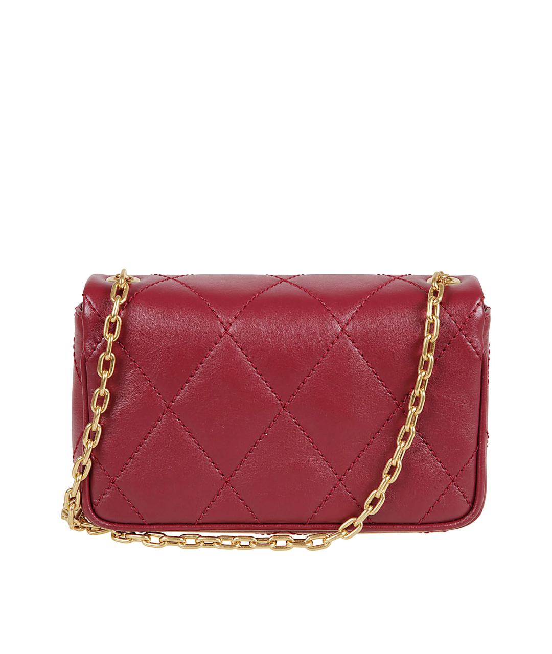 BURBERRY Красная кожаная сумка через плечо, фото 2