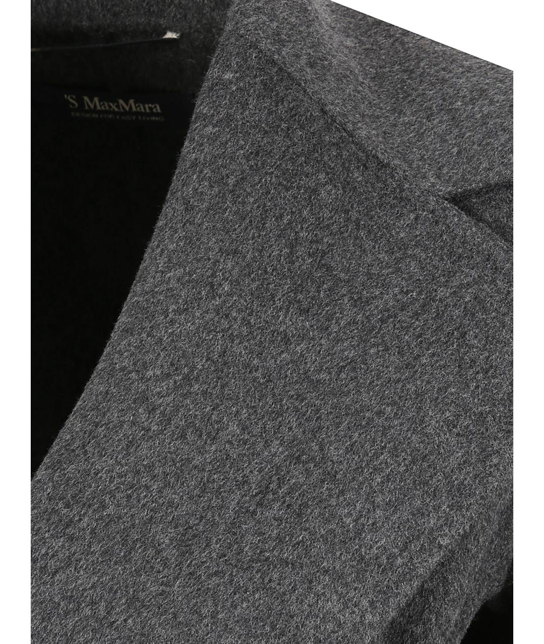 'S MAX MARA Серое шерстяное пальто, фото 2