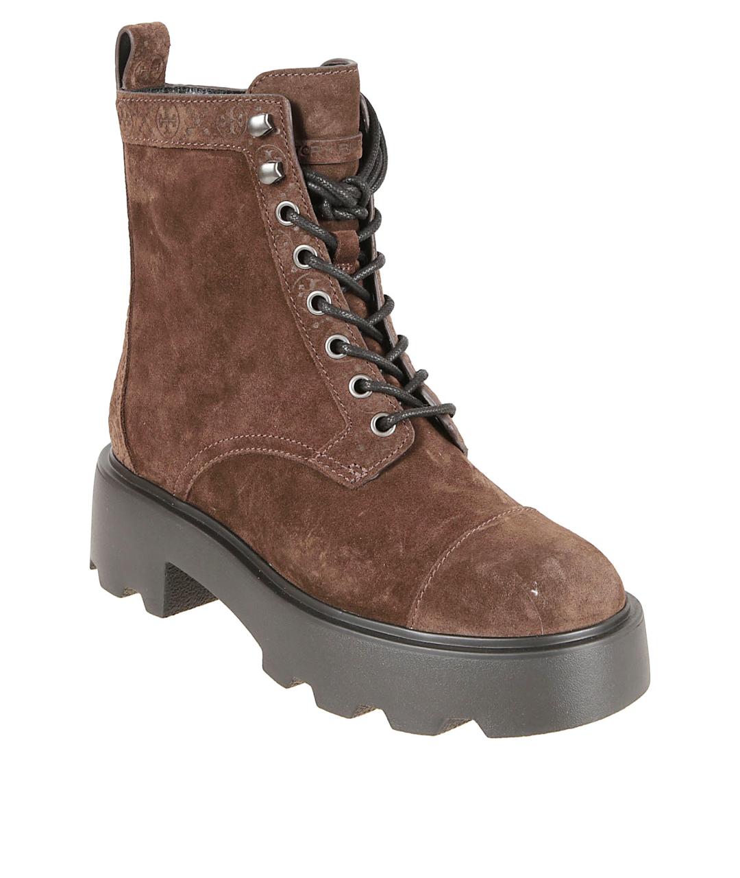 TORY BURCH Коричневые замшевые ботинки, фото 2