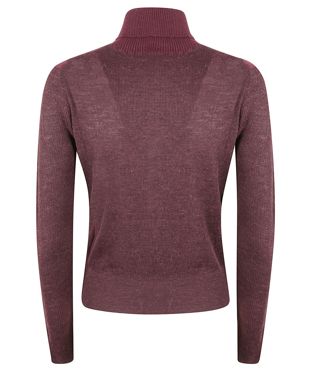 BURBERRY Бордовая шерстяная водолазка, фото 3