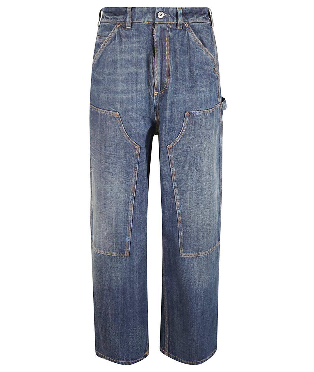 MAISON MARGIELA Синие хлопковые прямые джинсы, фото 1