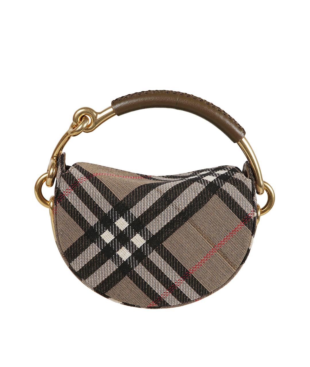 BURBERRY Коричневая тканевая сумка через плечо, фото 2