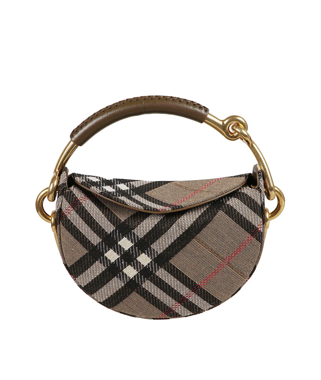 BURBERRY Коричневая тканевая сумка через плечо, фото 1