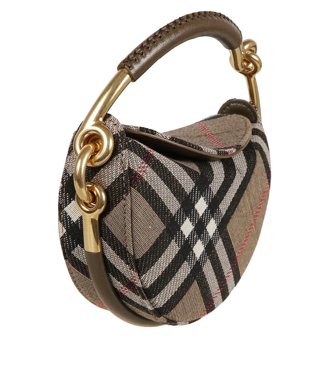 BURBERRY Коричневая тканевая сумка через плечо, фото 3