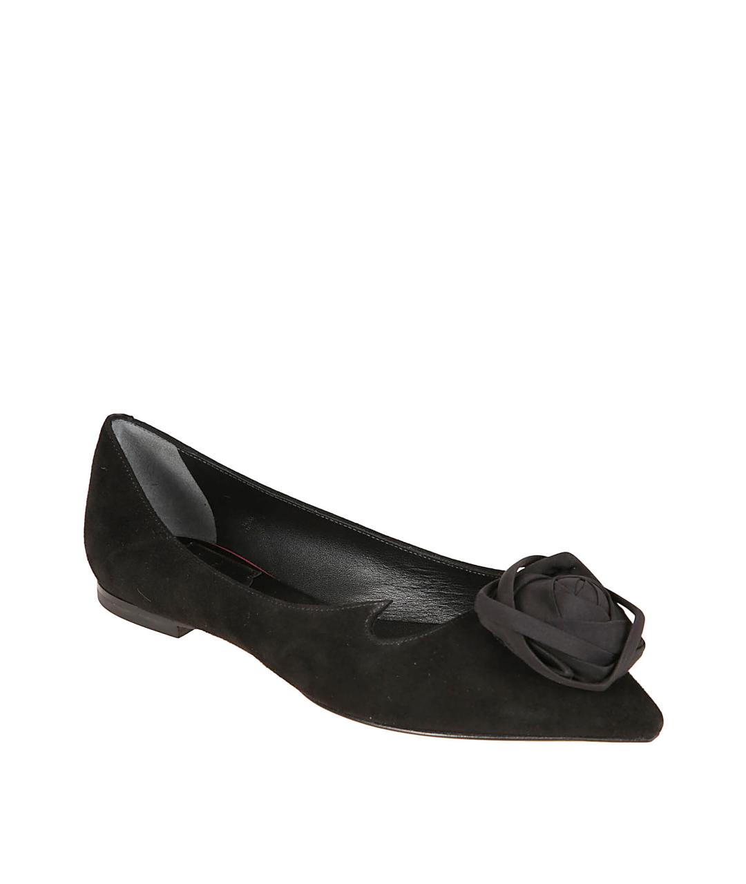 ROGER VIVIER Черные кожаные балетки, фото 2