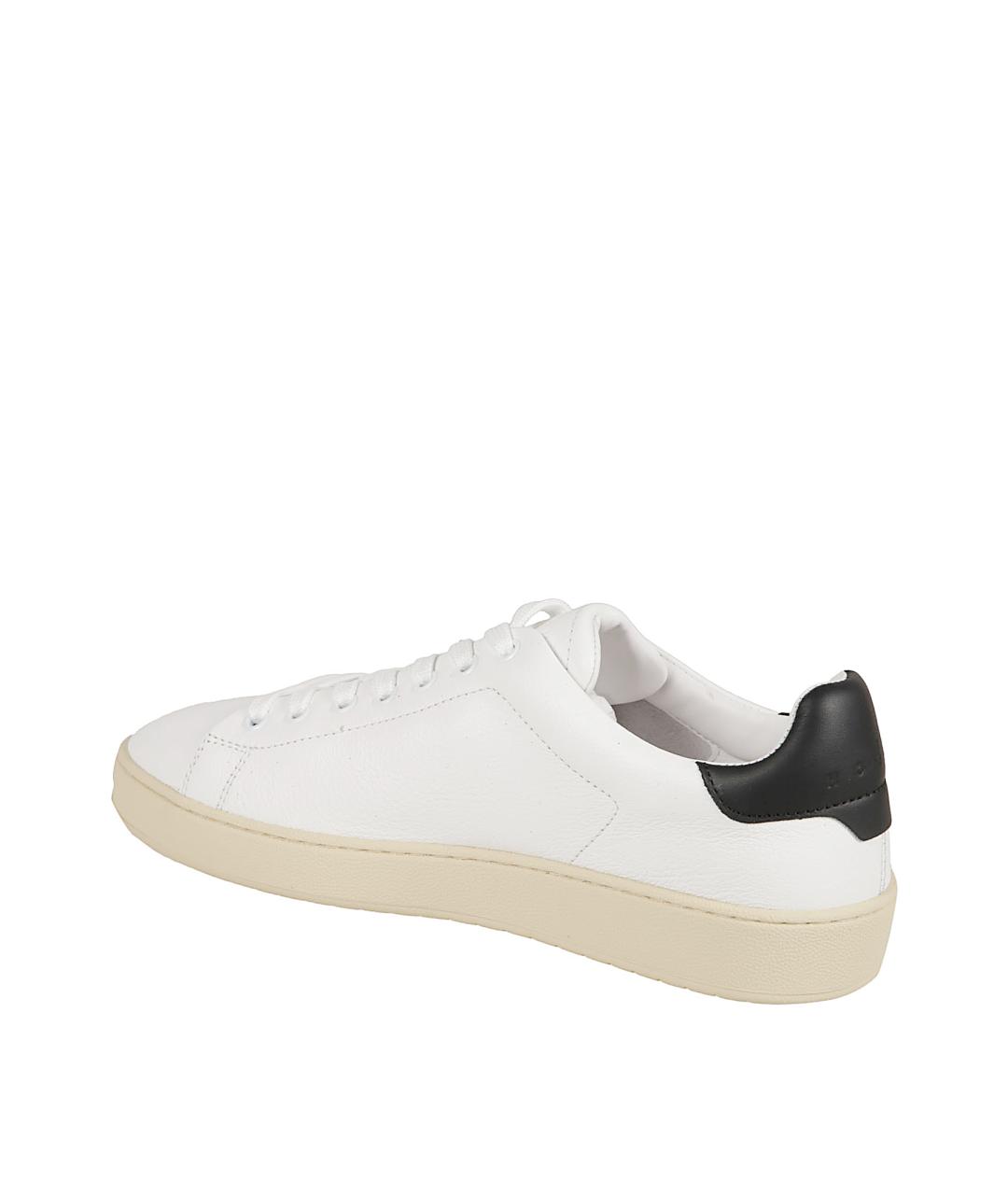 HOGAN Белые кожаные низкие кроссовки / кеды, фото 3