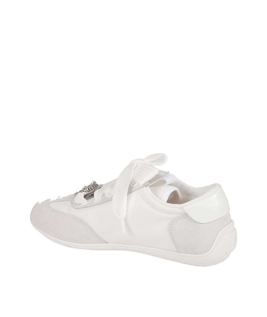 ROGER VIVIER Белые кожаные кроссовки, фото 1