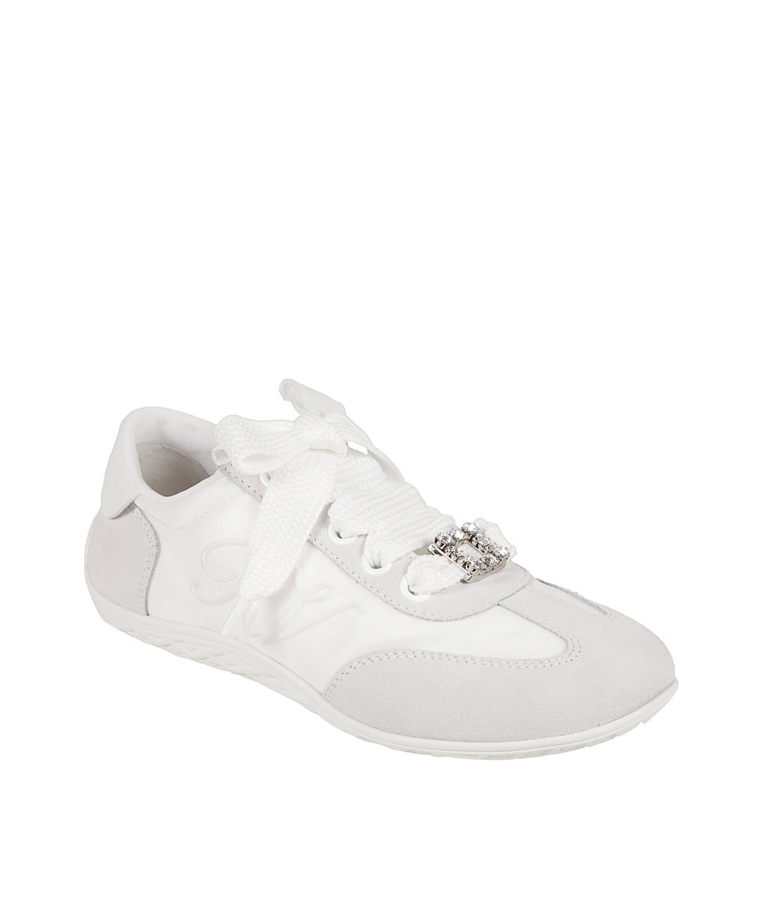 ROGER VIVIER Белые кожаные кроссовки, фото 3