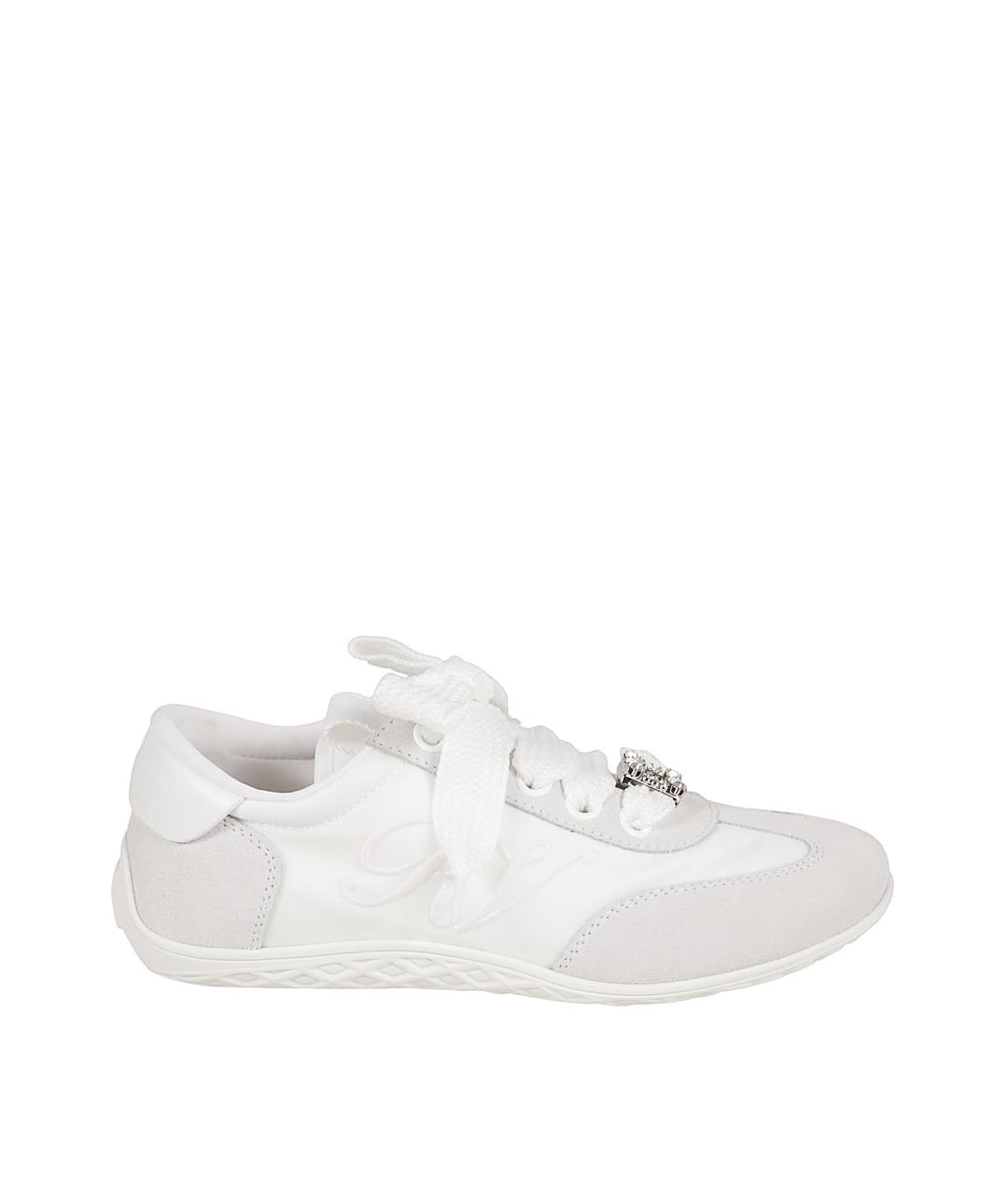 ROGER VIVIER Белые кожаные кроссовки, фото 2