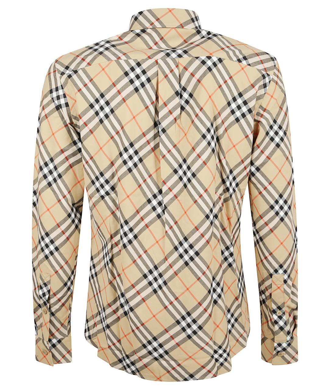 BURBERRY Бежевая хлопковая кэжуал рубашка, фото 3