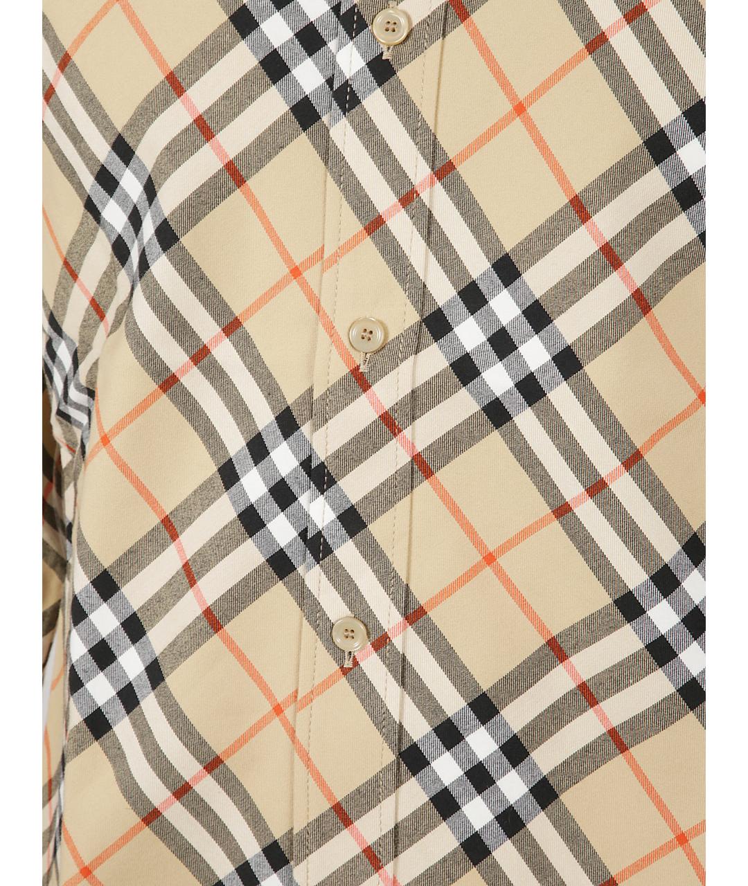 BURBERRY Бежевая хлопковая кэжуал рубашка, фото 2