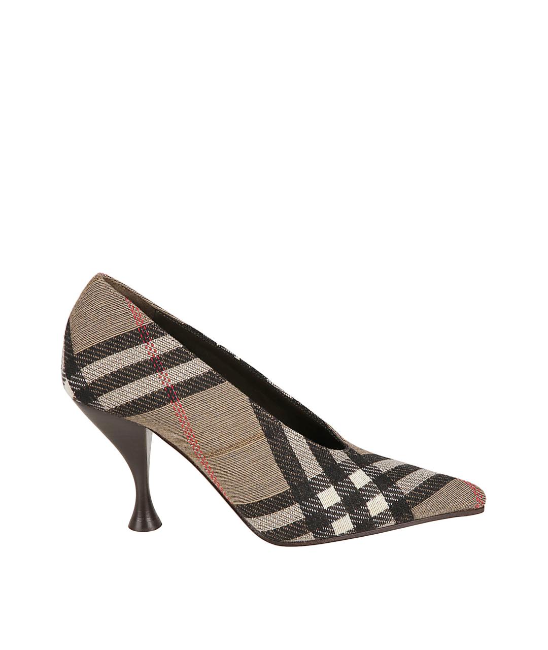 BURBERRY Бежевые текстильные туфли, фото 1