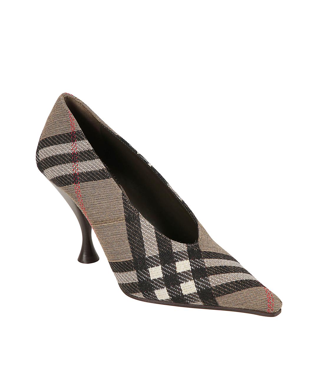 BURBERRY Бежевые текстильные туфли, фото 2