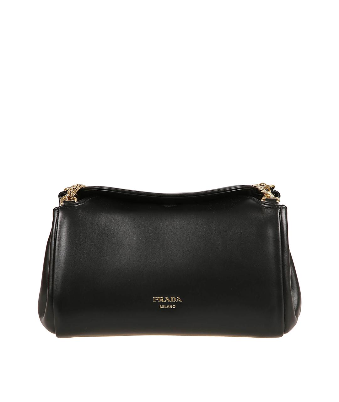 PRADA Черная кожаная сумка тоут, фото 1