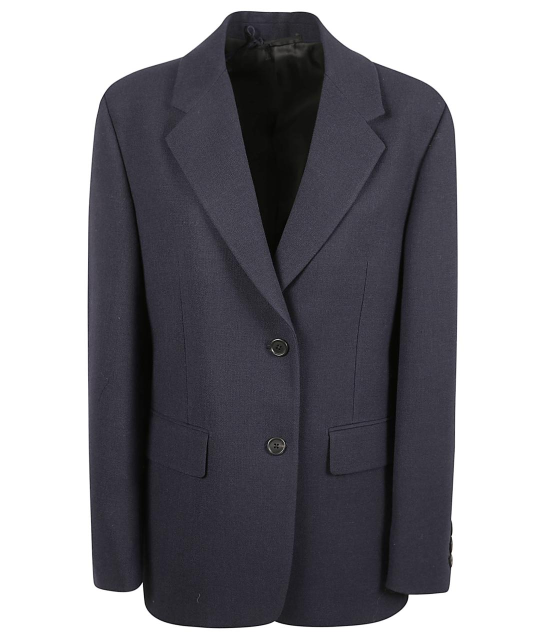 PRADA Темно-синий шерстяной жакет/пиджак, фото 1