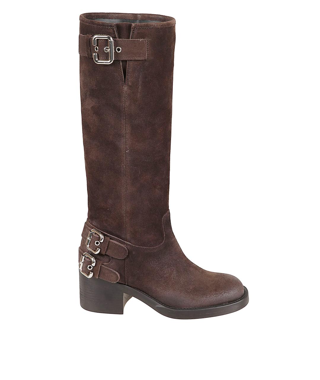 CHLOE Коричневые замшевые сапоги, фото 1