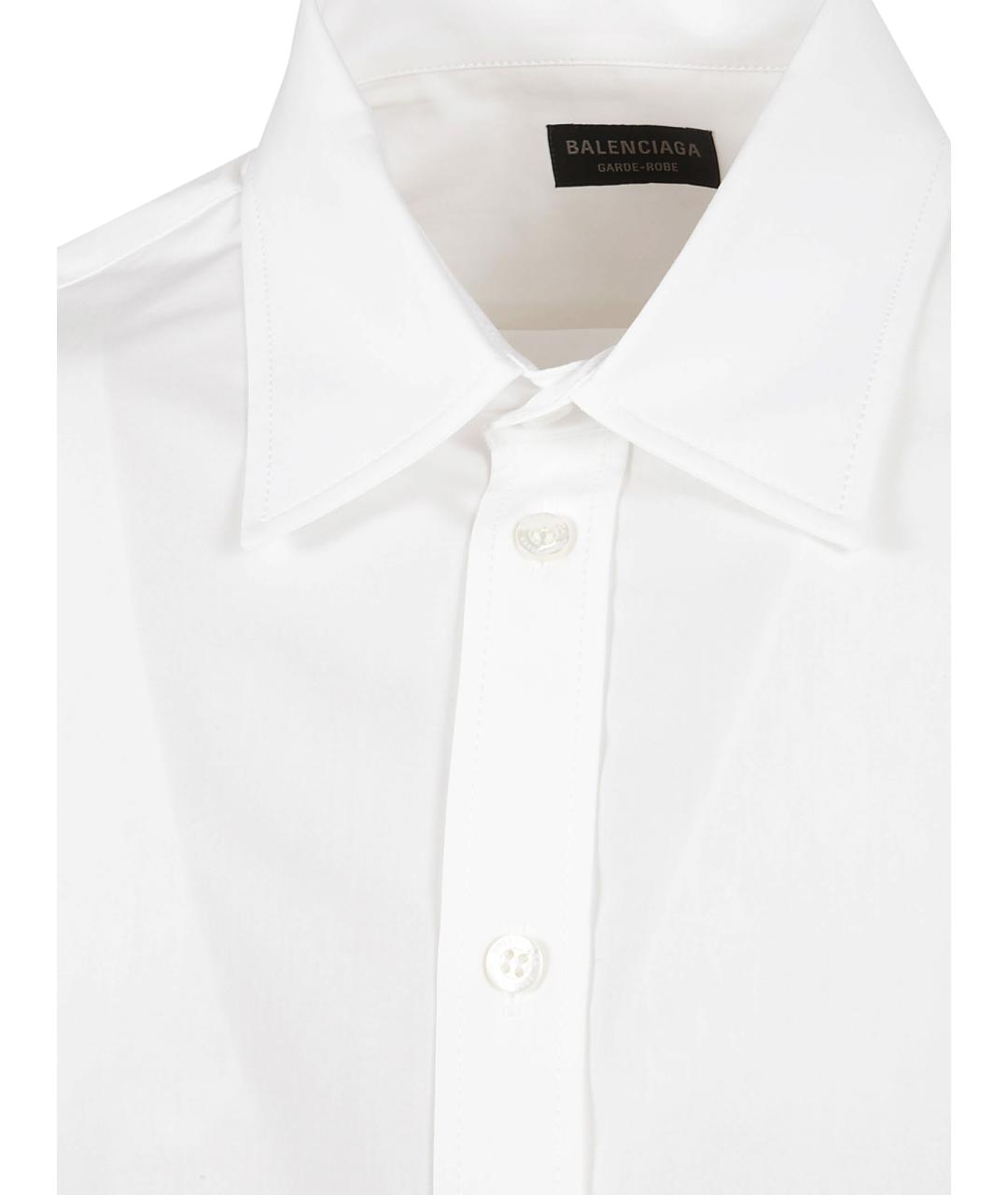 BALENCIAGA Белая хлопковая кэжуал рубашка, фото 2