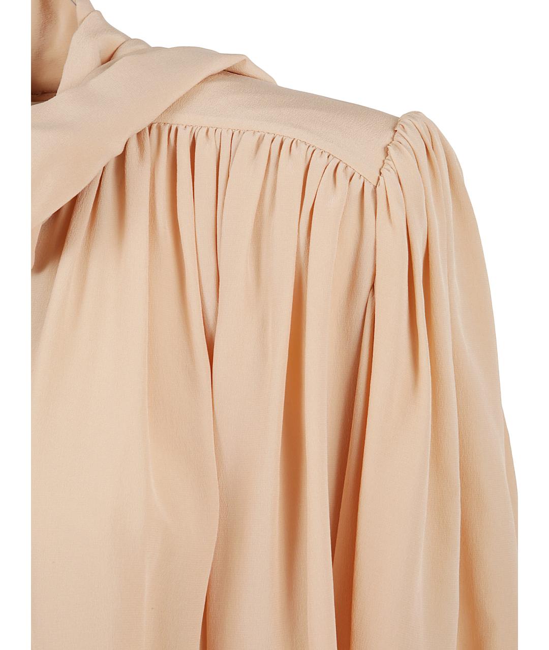 CHLOE Бежевая шелковая блузы, фото 2