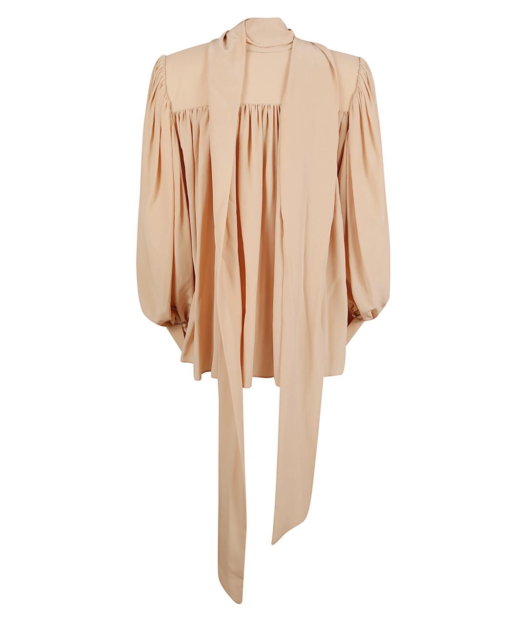 CHLOE Бежевая шелковая блузы, фото 3