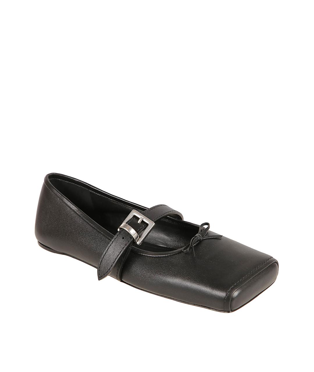 BALENCIAGA Черные кожаные балетки, фото 2