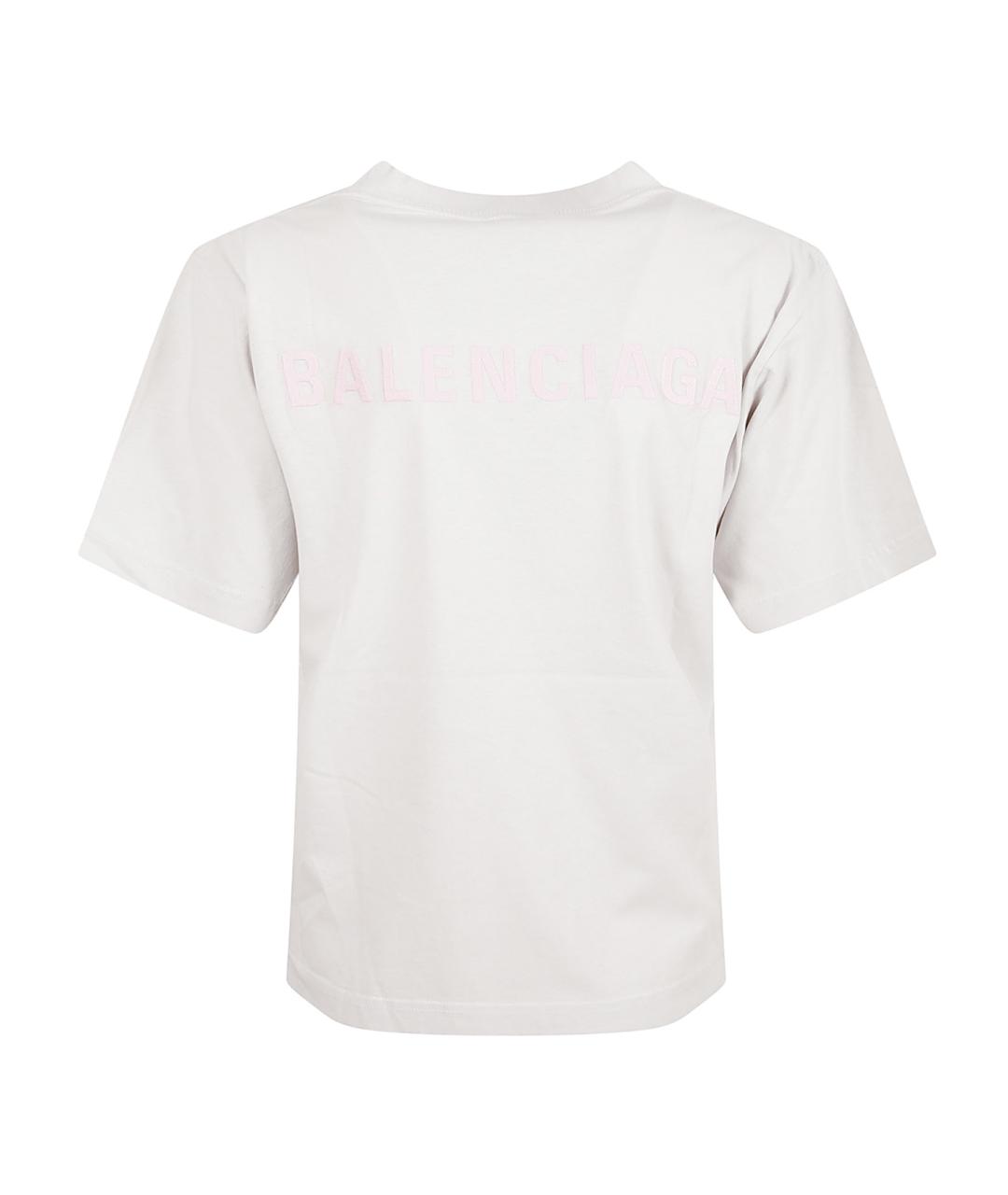 BALENCIAGA Белая хлопковая футболка, фото 3