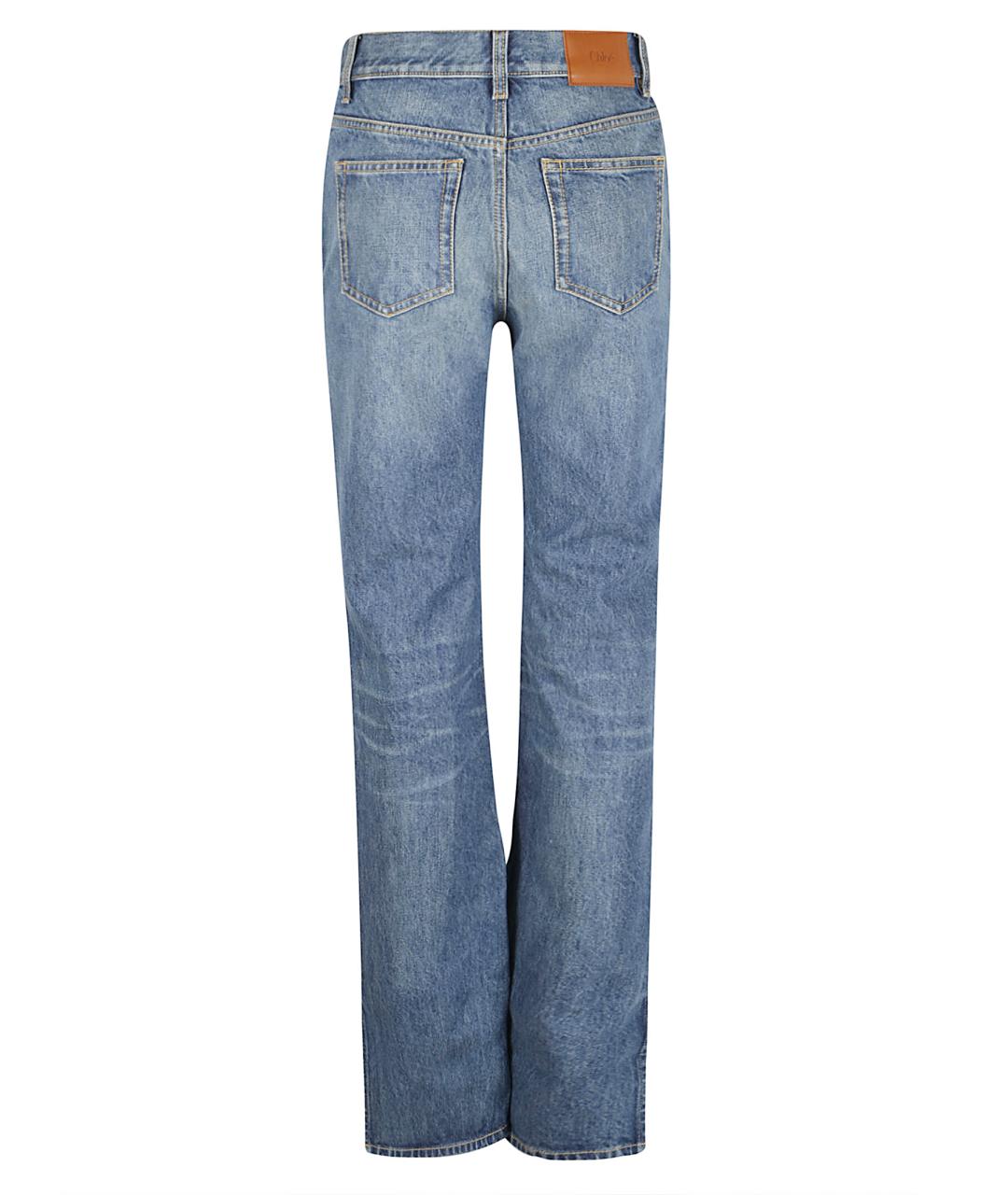 CHLOE Синие хлопковые прямые джинсы, фото 3