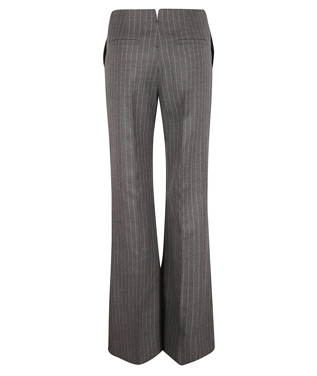 CHLOE Серые шерстяные прямые брюки, фото 3