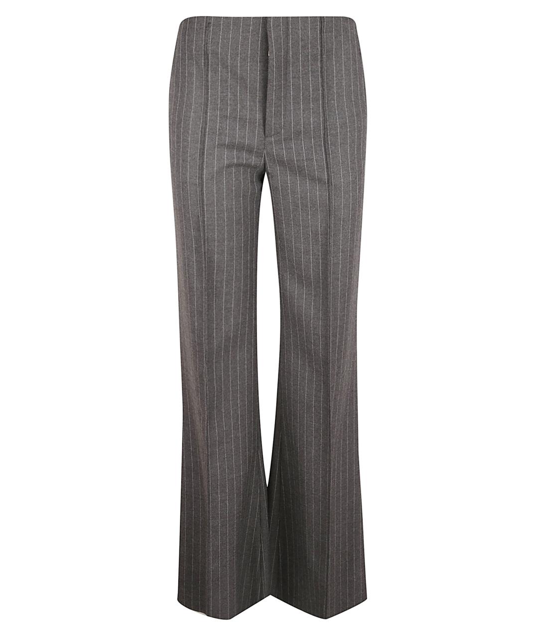 CHLOE Серые шерстяные прямые брюки, фото 1