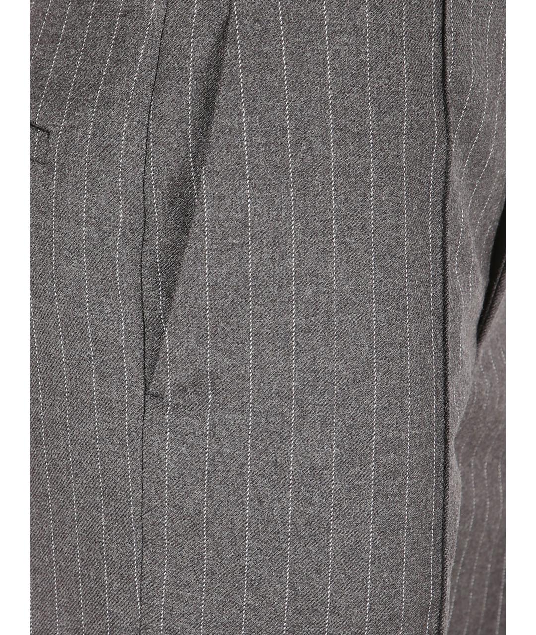 CHLOE Серые шерстяные прямые брюки, фото 2