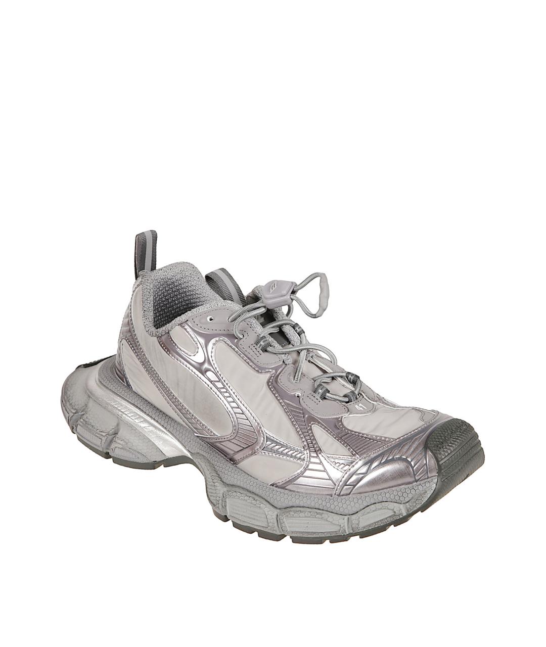 BALENCIAGA Серые синтетические низкие кроссовки / кеды, фото 2