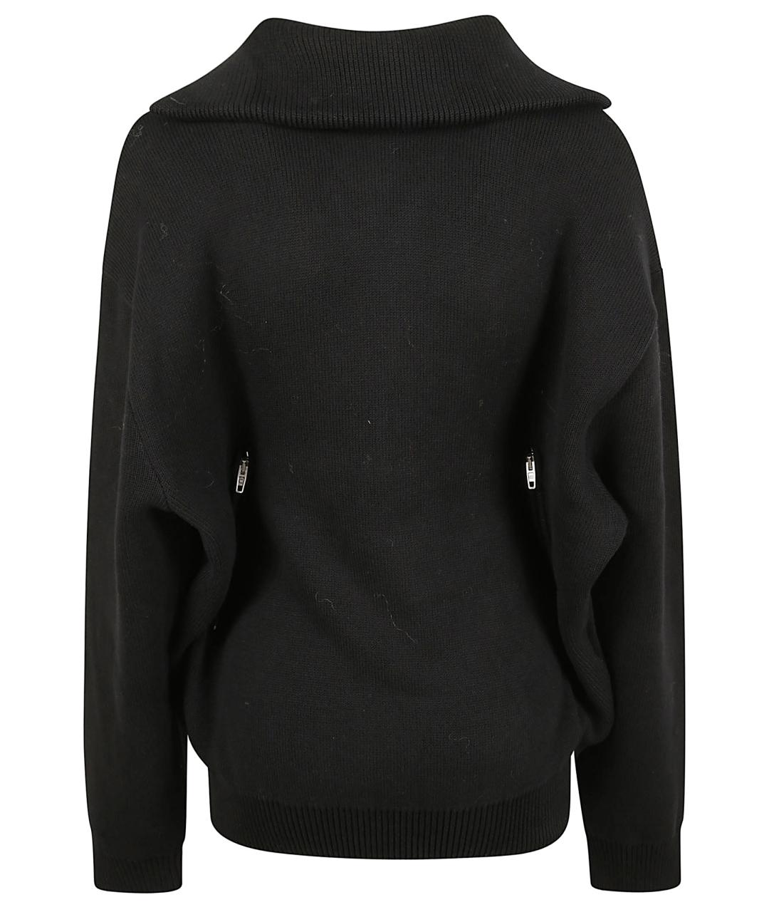 BALENCIAGA Черный хлопковый джемпер / свитер, фото 3
