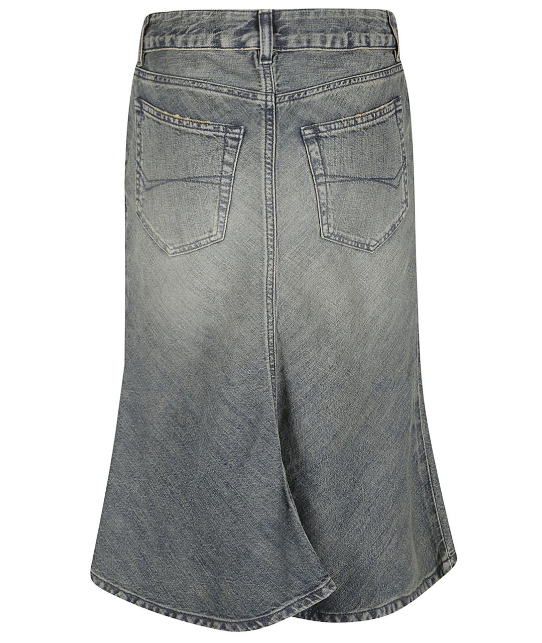 BALENCIAGA Мульти хлопковая юбка миди, фото 3