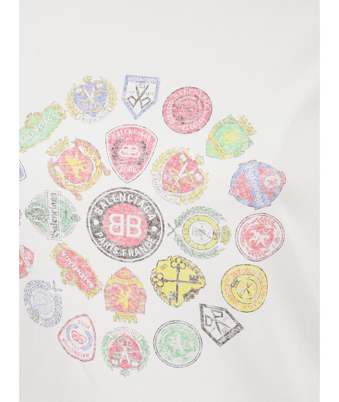 BALENCIAGA Мульти хлопковая футболка, фото 2