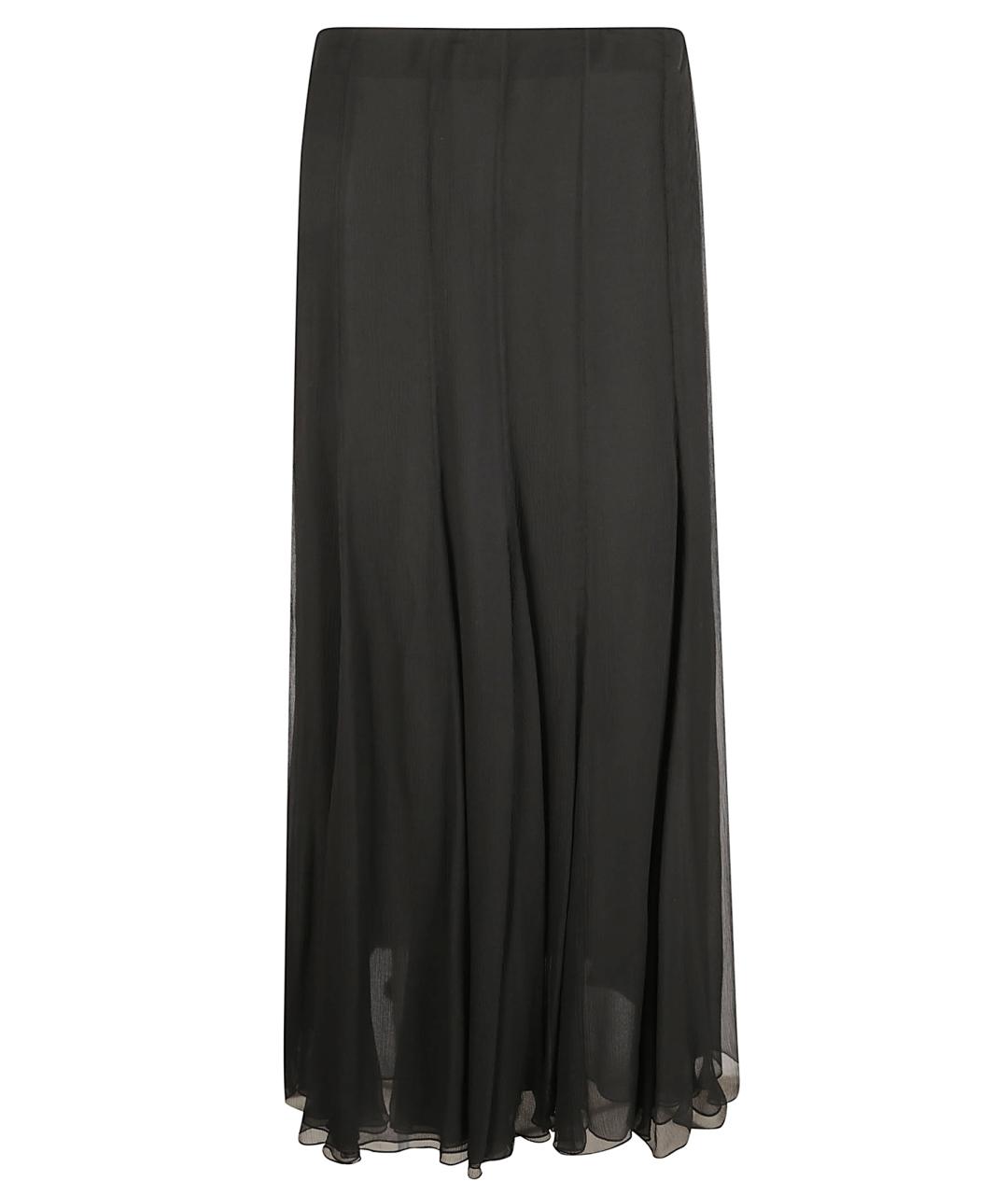 CHLOE Черная шелковая юбка миди, фото 1