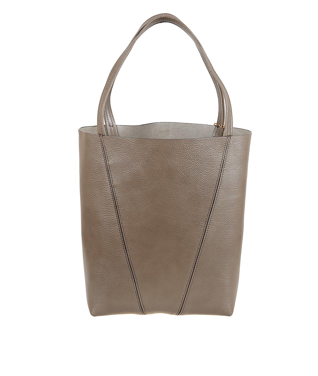 CHLOE Серая кожаная сумка тоут, фото 2