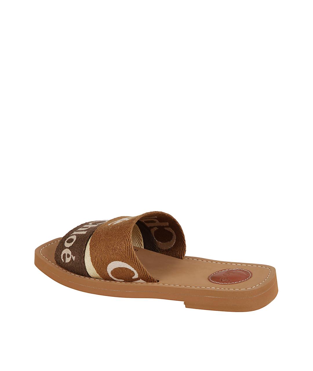 CHLOE Коричневые шлепанцы, фото 3