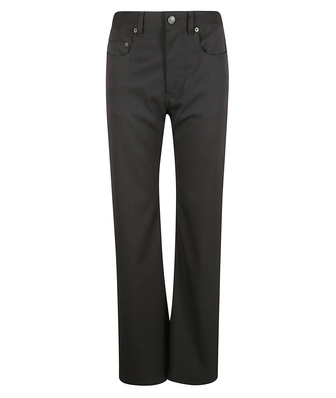 BALENCIAGA Черные шерстяные прямые брюки, фото 1