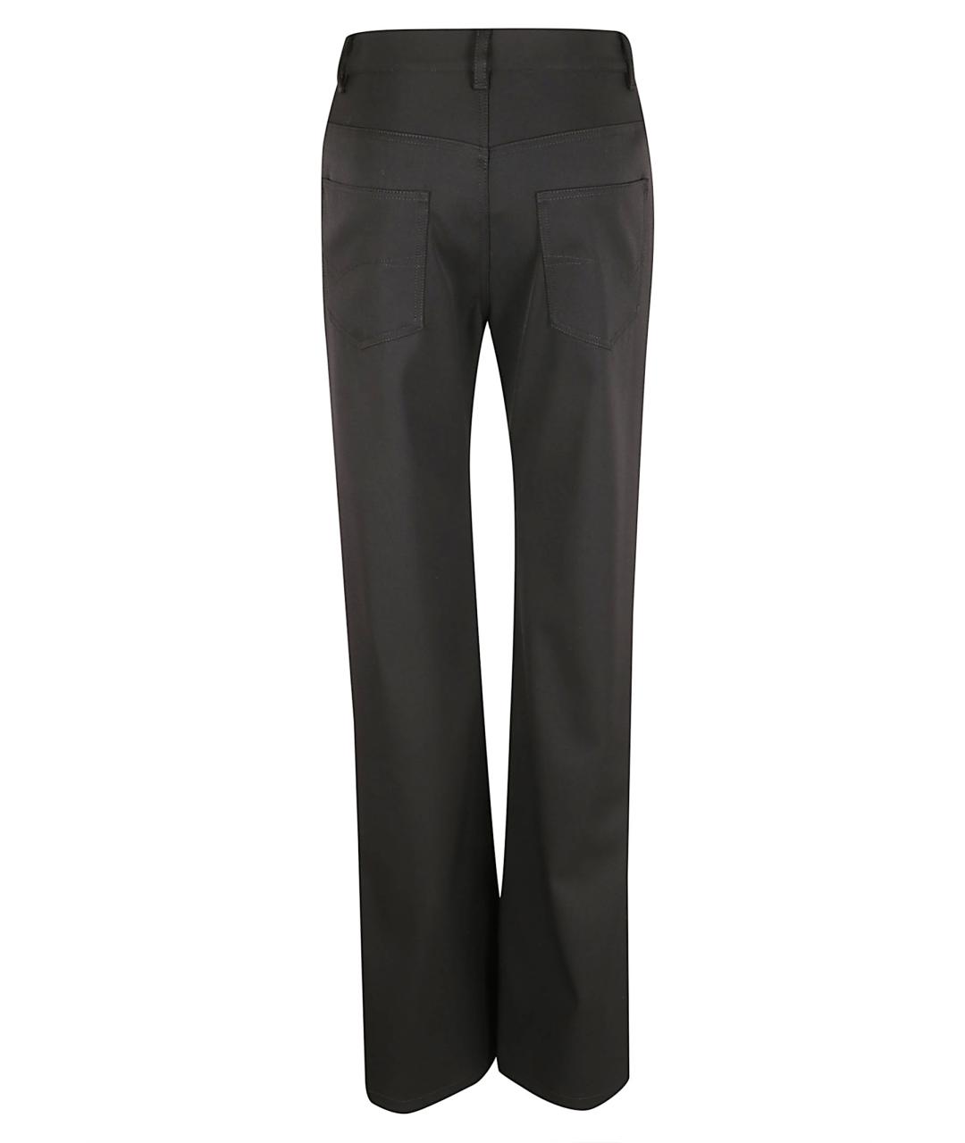 BALENCIAGA Черные шерстяные прямые брюки, фото 3
