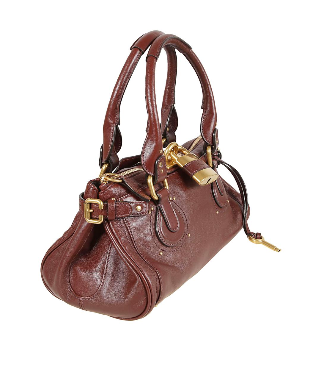 CHLOE Коричневая кожаная сумка тоут, фото 3