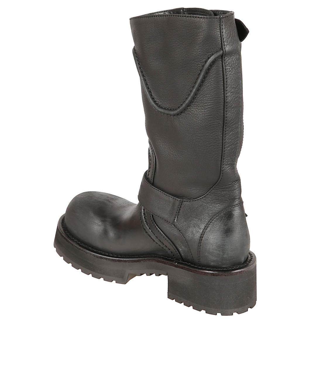 BALENCIAGA Черные кожаные ботинки, фото 3