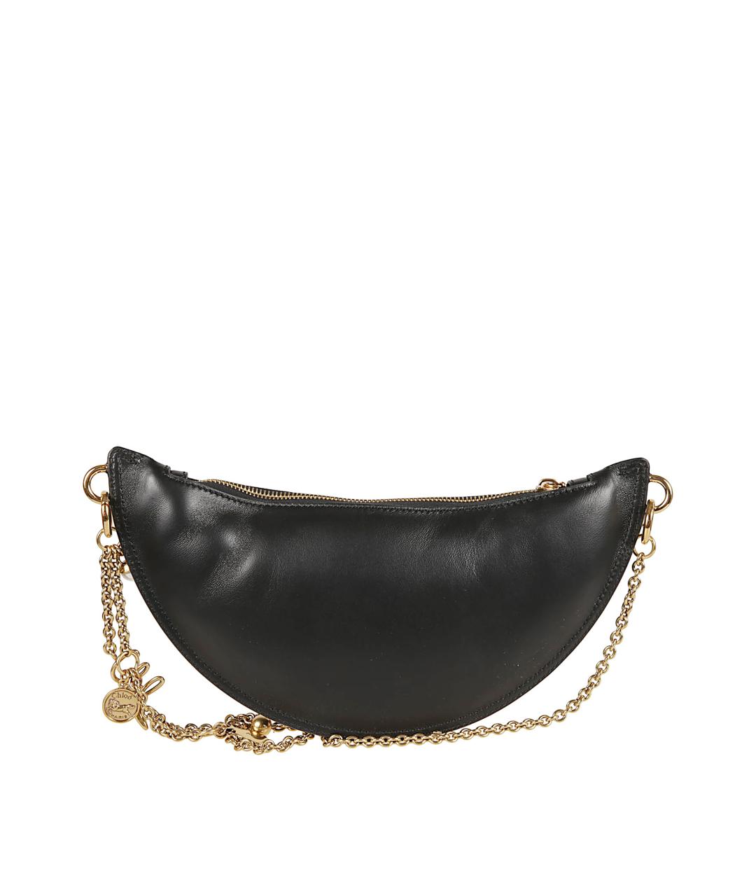 CHLOE Черная кожаная сумка через плечо, фото 2