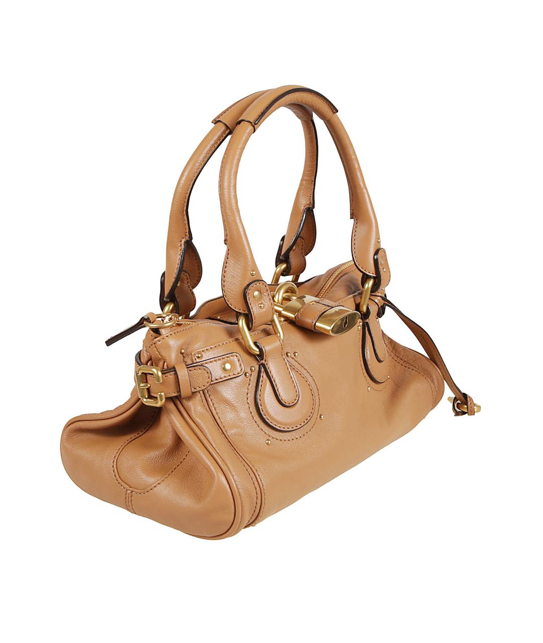 CHLOE Бежевая кожаная сумка тоут, фото 3